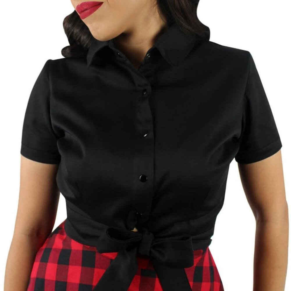 1950s Black Knot Top XS-4XL